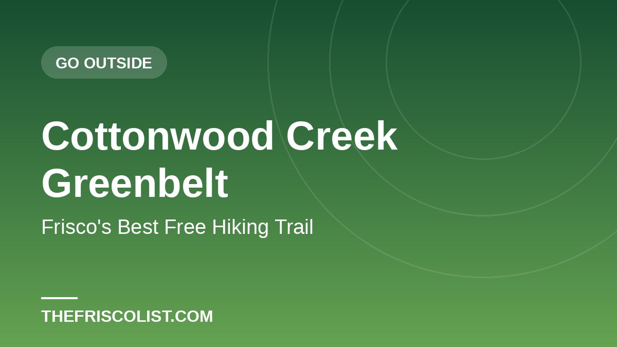 Cottonwood Creek Greenbelt — Frisco's Best Free Hiking Trail